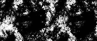 Grunge üst üste biniyor. Soyut siyah-beyaz vektör arkaplanı. Çatlak, leke ve noktalarda kirli desenli tek renkli klasik yüzey. Karanlık korku tarzında eski bir duvar.