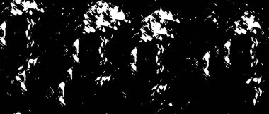 Grunge üst üste biniyor. Soyut siyah-beyaz vektör arkaplanı. Çatlak, leke ve noktalarda kirli desenli tek renkli klasik yüzey. Karanlık korku tarzında eski bir duvar.