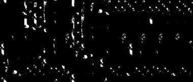 Grunge üst üste biniyor. Soyut siyah-beyaz vektör arkaplanı. Çatlak, leke ve noktalarda kirli desenli tek renkli klasik yüzey. Karanlık korku tarzında eski bir duvar.