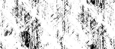 Grunge üst üste biniyor. Soyut siyah-beyaz vektör arkaplanı. Çatlak, leke ve noktalarda kirli desenli tek renkli klasik yüzey. Karanlık korku tarzında eski bir duvar.