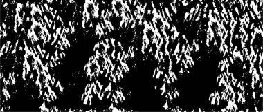 Grunge üst üste biniyor. Soyut siyah-beyaz vektör arkaplanı. Çatlak, leke ve noktalarda kirli desenli tek renkli klasik yüzey. Karanlık korku tarzında eski bir duvar.