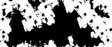 Grunge black and white pattern. Monochrome particles abstract texture. Background of cracks, scuffs, chips, stains, ink spots, lines. Dark design background surface. Gray printing element