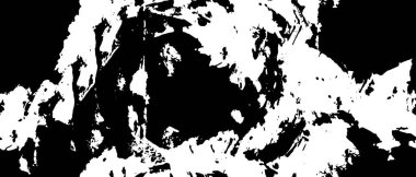 Grunge black and white pattern. Monochrome particles abstract texture. Background of cracks, scuffs, chips, stains, ink spots, lines. Dark design background surface. Gray printing element