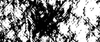 Grunge black and white pattern. Monochrome particles abstract texture. Background of cracks, scuffs, chips, stains, ink spots, lines. Dark design background surface. Gray printing element