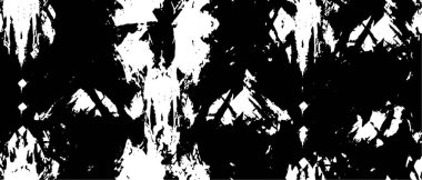 Grunge üst üste biniyor. Soyut siyah-beyaz vektör arkaplanı. Çatlak, leke ve noktalarda kirli desenli tek renkli klasik yüzey. Karanlık korku tarzında eski bir duvar.