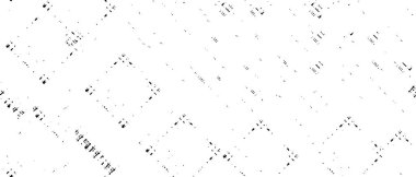 Grunge üst üste biniyor. Soyut siyah-beyaz vektör arkaplanı. Çatlak, leke ve noktalarda kirli desenli tek renkli klasik yüzey. Karanlık korku tarzında eski bir duvar.