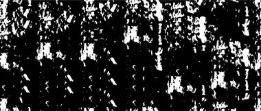 Grunge üst üste biniyor. Soyut siyah-beyaz vektör arkaplanı. Çatlak, leke ve noktalarda kirli desenli tek renkli klasik yüzey. Karanlık korku tarzında eski bir duvar.
