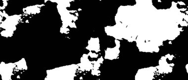 Grunge üst üste biniyor. Soyut siyah-beyaz vektör arkaplanı. Çatlak, leke ve noktalarda kirli desenli tek renkli klasik yüzey. Karanlık korku tarzında eski bir duvar.