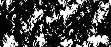 Grunge üst üste biniyor. Soyut siyah-beyaz vektör arkaplanı. Çatlak, leke ve noktalarda kirli desenli tek renkli klasik yüzey. Karanlık korku tarzında eski bir duvar.
