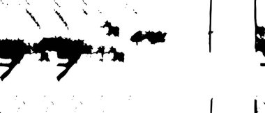 Grunge üst üste biniyor. Soyut siyah-beyaz vektör arkaplanı. Çatlak, leke ve noktalarda kirli desenli tek renkli klasik yüzey. Karanlık korku tarzında eski bir duvar.