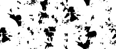 Grunge üst üste biniyor. Soyut siyah-beyaz vektör arkaplanı. Çatlak, leke ve noktalarda kirli desenli tek renkli klasik yüzey. Karanlık korku tarzında eski bir duvar.