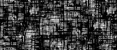 Grunge üst üste biniyor. Soyut siyah-beyaz vektör arkaplanı. Çatlak, leke ve noktalarda kirli desenli tek renkli klasik yüzey. Karanlık korku tarzında eski bir duvar.