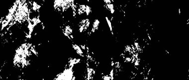 Grunge üst üste biniyor. Soyut siyah-beyaz vektör arkaplanı. Çatlak, leke ve noktalarda kirli desenli tek renkli klasik yüzey. Karanlık korku tarzında eski bir duvar.
