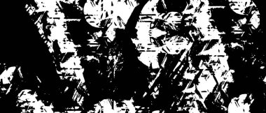 Siyah ve beyaz renklerde soyut koyu desen