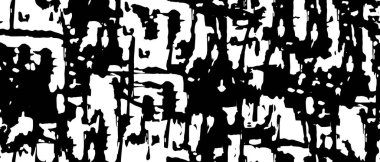 Kirli Siyah ve Beyaz Tek Renkli Vektör Soyut Doku