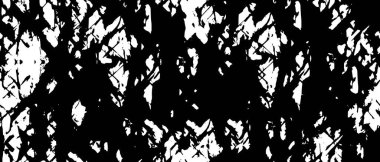 Kirli Siyah ve Beyaz Doku, Tek Renkli Soyut Grunge ile Vektör Arkaplan