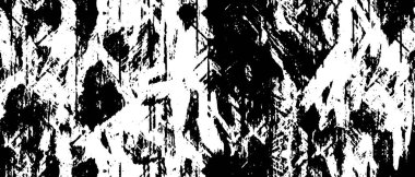 Kirli Siyah ve Beyaz Doku, Tek Renkli Soyut Grunge ile Vektör Arkaplan