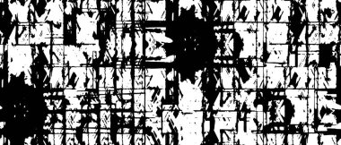 Kirli Siyah ve Beyaz Doku, Tek Renkli Soyut Grunge ile Vektör Arkaplan