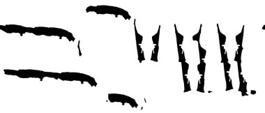 Soyut Siyah ve Beyaz Desen Vektör Arkaplanının Sert Tek Renkli Grunge Uyumu