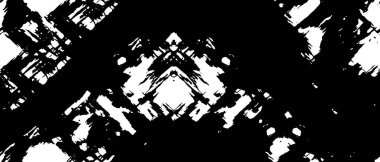 Mürekkep lekeli Grunge Tek Renkli Soyut, Siyah ve Beyaz Yüzey Tasarımınız İçin Doku