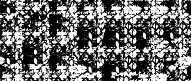 Grunge üst üste biniyor. Soyut siyah-beyaz vektör arkaplanı. Çatlak, leke ve noktalarda kirli desenli tek renkli klasik yüzey. Karanlık korku tarzında eski bir duvar.