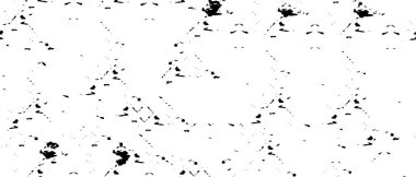 Grunge üst üste biniyor. Soyut siyah-beyaz vektör arkaplanı. Çatlak, leke ve noktalarda kirli desenli tek renkli klasik yüzey. Karanlık korku tarzında eski bir duvar.