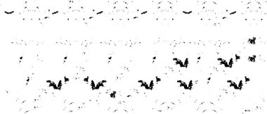 Grunge üst üste biniyor. Soyut siyah-beyaz vektör arkaplanı. Çatlak, leke ve noktalarda kirli desenli tek renkli klasik yüzey. Karanlık korku tarzında eski bir duvar.