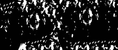 Grunge üst üste biniyor. Soyut siyah-beyaz vektör arkaplanı. Çatlak, leke ve noktalarda kirli desenli tek renkli klasik yüzey. Karanlık korku tarzında eski bir duvar.
