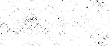 Grunge üst üste biniyor. Soyut siyah-beyaz vektör arkaplanı. Çatlak, leke ve noktalarda kirli desenli tek renkli klasik yüzey. Karanlık korku tarzında eski bir duvar.