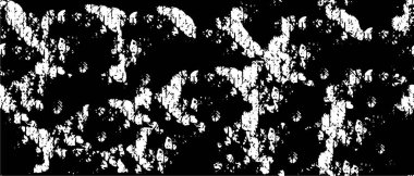 Grunge üst üste biniyor. Soyut siyah-beyaz vektör arkaplanı. Çatlak, leke ve noktalarda kirli desenli tek renkli klasik yüzey. Karanlık korku tarzında eski bir duvar.