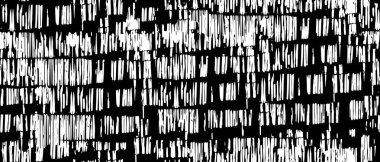 Grunge üst üste biniyor. Soyut siyah-beyaz vektör arkaplanı. Çatlak, leke ve noktalarda kirli desenli tek renkli klasik yüzey. Karanlık korku tarzında eski bir duvar.