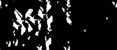 Grunge üst üste biniyor. Soyut siyah-beyaz vektör arkaplanı. Çatlak, leke ve noktalarda kirli desenli tek renkli klasik yüzey. Karanlık korku tarzında eski bir duvar.