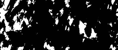 Grunge üst üste biniyor. Soyut siyah-beyaz vektör arkaplanı. Çatlak, leke ve noktalarda kirli desenli tek renkli klasik yüzey. Karanlık korku tarzında eski bir duvar.