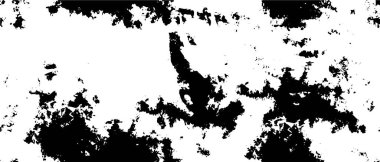 Grunge üst üste biniyor. Soyut siyah-beyaz vektör arkaplanı. Çatlak, leke ve noktalarda kirli desenli tek renkli klasik yüzey. Karanlık korku tarzında eski bir duvar.