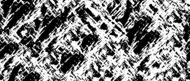 Grunge üst üste biniyor. Soyut siyah-beyaz vektör arkaplanı. Çatlak, leke ve noktalarda kirli desenli tek renkli klasik yüzey. Karanlık korku tarzında eski bir duvar.