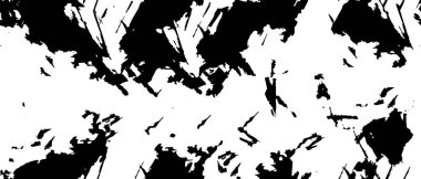 Grunge üst üste biniyor. Soyut siyah-beyaz vektör arkaplanı. Çatlak, leke ve noktalarda kirli desenli tek renkli klasik yüzey. Karanlık korku tarzında eski bir duvar.