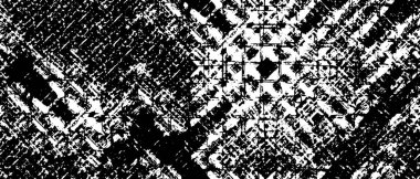 Grunge üst üste biniyor. Soyut siyah-beyaz vektör arkaplanı. Çatlak, leke ve noktalarda kirli desenli tek renkli klasik yüzey. Karanlık korku tarzında eski bir duvar.