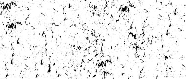 Grunge üst üste biniyor. Soyut siyah-beyaz vektör arkaplanı. Çatlaklarda, noktalarda, noktalarda kirli desenli tek renkli vintage yüzey