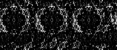 Grunge üst üste biniyor. Soyut siyah-beyaz vektör arkaplanı. Çatlaklarda, noktalarda, noktalarda kirli desenli tek renkli vintage yüzey