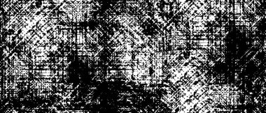 Grunge üst üste biniyor. Soyut siyah-beyaz vektör arkaplanı. Çatlaklarda, noktalarda, noktalarda kirli desenli tek renkli vintage yüzey