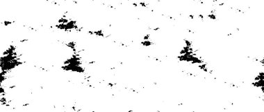 Grunge üst üste biniyor. Soyut siyah-beyaz vektör arkaplanı. Çatlaklarda, noktalarda, noktalarda kirli desenli tek renkli vintage yüzey