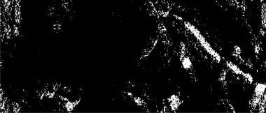 Grunge üst üste biniyor. Soyut siyah-beyaz vektör arkaplanı. Çatlaklarda, noktalarda, noktalarda kirli desenli tek renkli vintage yüzey