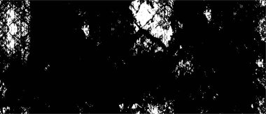 Grunge üst üste biniyor. Soyut siyah-beyaz vektör arkaplanı. Çatlaklarda, noktalarda, noktalarda kirli desenli tek renkli vintage yüzey