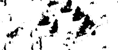 Grunge üst üste biniyor. Soyut siyah-beyaz vektör arkaplanı. Çatlaklarda, noktalarda, noktalarda kirli desenli tek renkli vintage yüzey