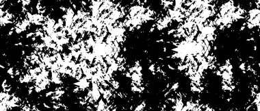 Grunge üst üste biniyor. Soyut siyah-beyaz vektör arkaplanı. Çatlaklarda, noktalarda, noktalarda kirli desenli tek renkli vintage yüzey