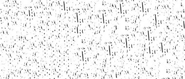 Grunge üst üste biniyor. Soyut siyah-beyaz vektör arkaplanı. Çatlak, leke ve noktalarda kirli desenli tek renkli klasik yüzey. Karanlık korku tarzında eski bir duvar.