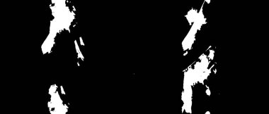 Grunge üst üste biniyor. Soyut siyah-beyaz vektör arkaplanı. Çatlak, leke ve noktalarda kirli desenli tek renkli klasik yüzey. Karanlık korku tarzında eski bir duvar.