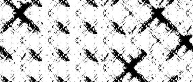 Grunge üst üste biniyor. Soyut siyah-beyaz vektör arkaplanı. Çatlak, leke ve noktalarda kirli desenli tek renkli klasik yüzey. Karanlık korku tarzında eski bir duvar.