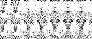 Grunge üst üste biniyor. Soyut siyah-beyaz vektör arkaplanı. Çatlak, leke ve noktalarda kirli desenli tek renkli klasik yüzey. Karanlık korku tarzında eski bir duvar.