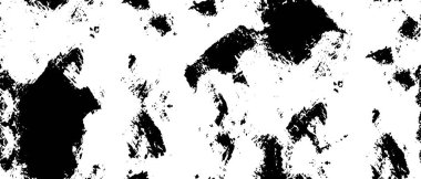 Grunge üst üste biniyor. Soyut siyah-beyaz vektör arkaplanı. Çatlak, leke ve noktalarda kirli desenli tek renkli klasik yüzey. Karanlık korku tarzında eski bir duvar.